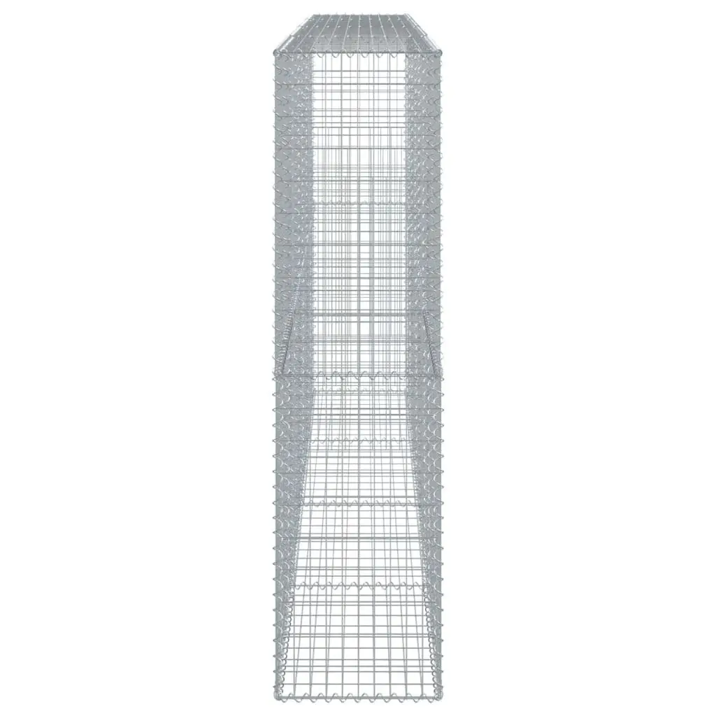 Gabion Basket Galvanised Iron Wire 400x50x200 cm with Cover