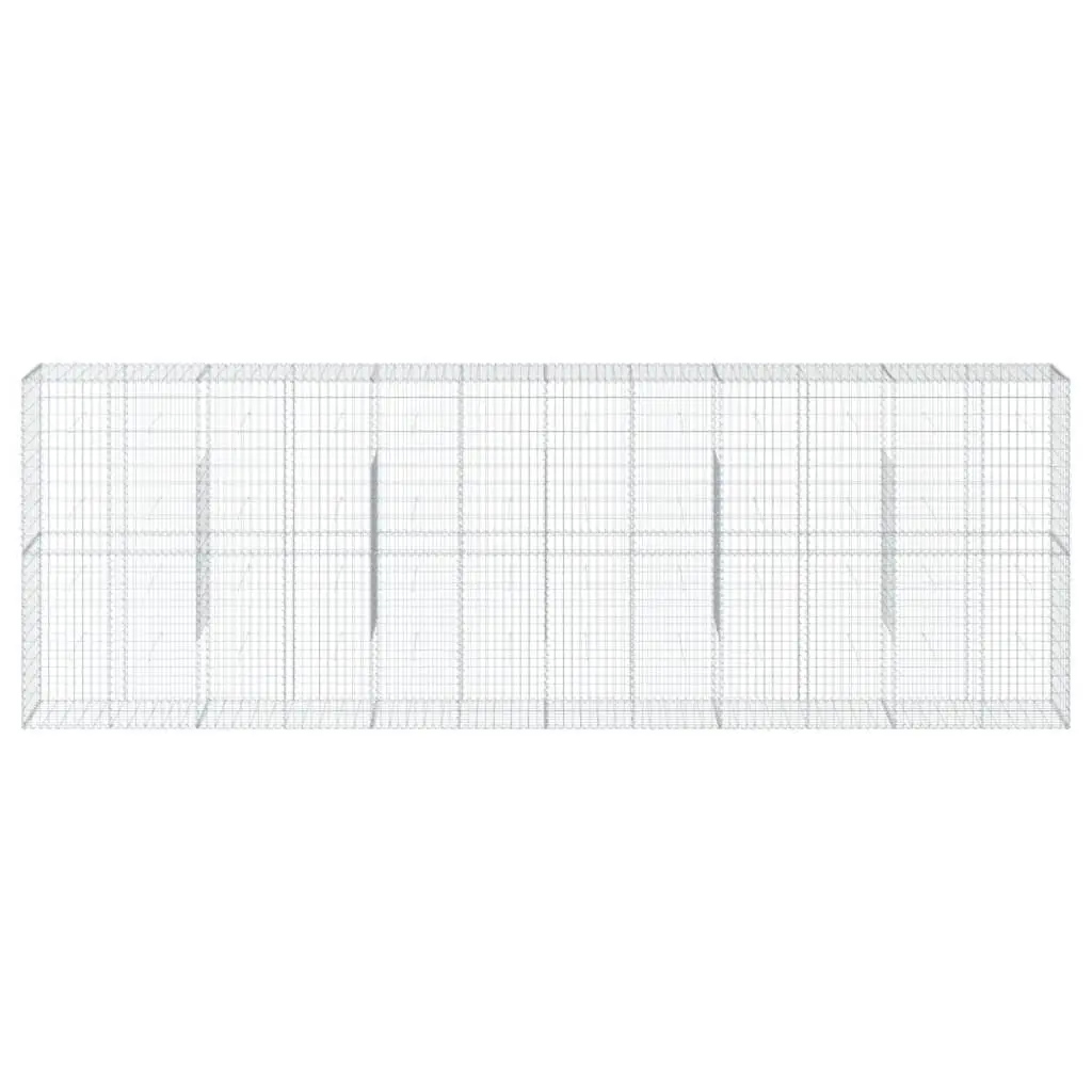 Gabion Basket with Cover Galvanised Iron Wire 600x50x200 cm Garden Retaining