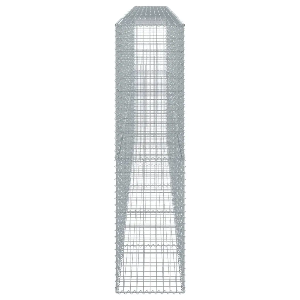 Gabion Basket with Cover Galvanised Iron Wire 600x50x200 cm Garden Retaining