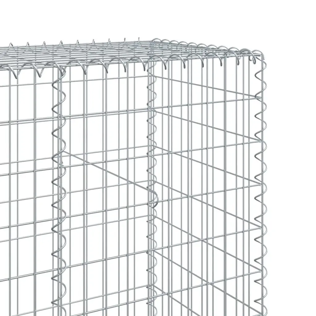 Gabion Basket with Cover Galvanised Iron Wire 600x50x200 cm Garden Retaining