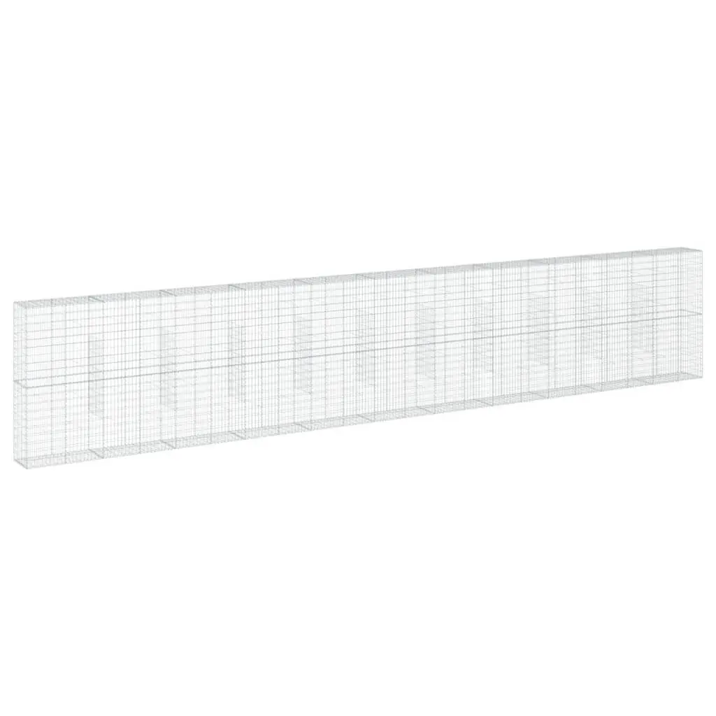 Gabion Basket with Cover Tool-Free Assembly 1100x50x200 cm