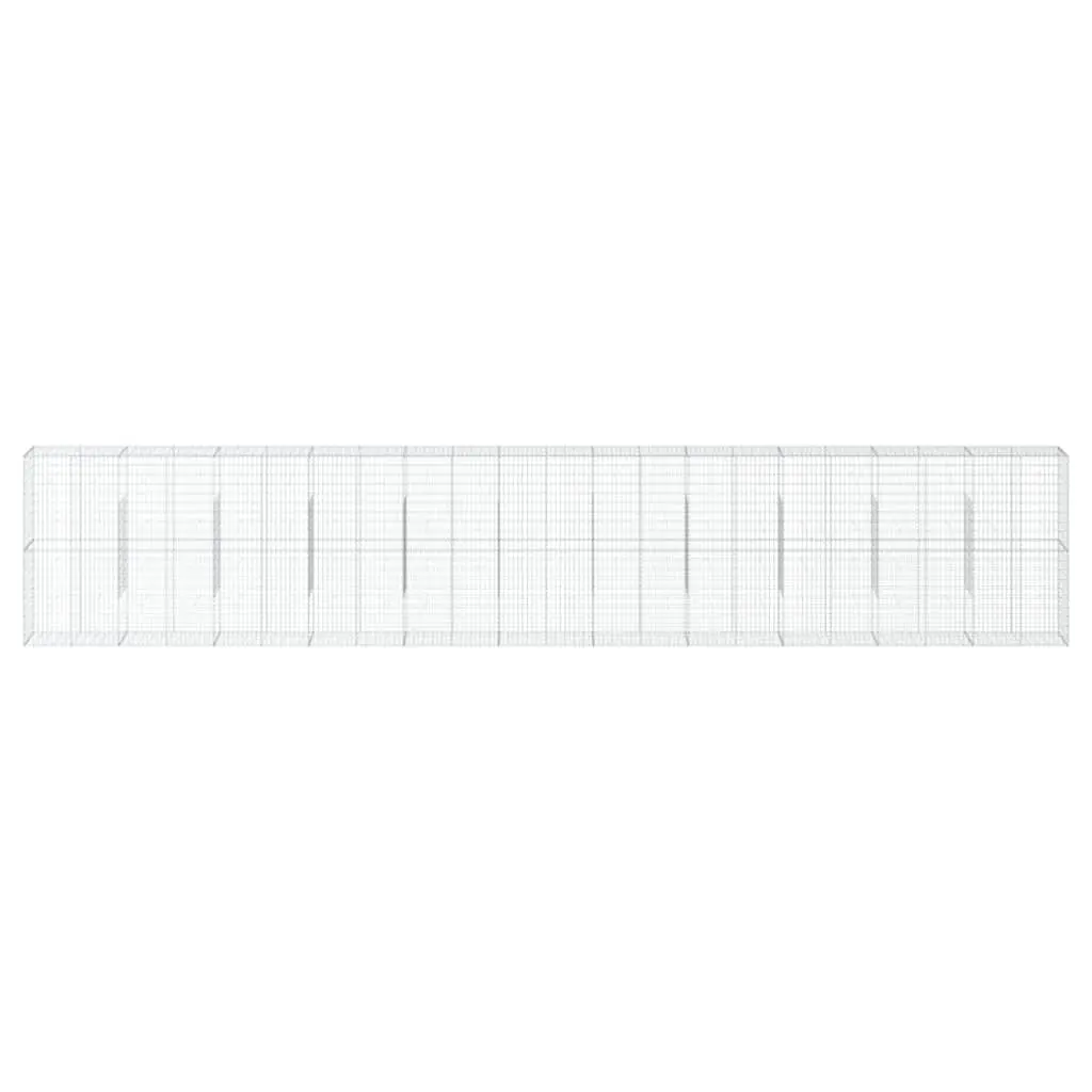 Gabion Basket with Cover Tool-Free Assembly 1100x50x200 cm