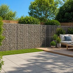 Galvanised Iron Gabion Basket with Cover 1200x50x200 cm Garden Retaining Wall