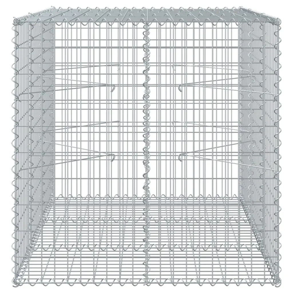 Gabion Basket with Cover 150x100x100 cm Outdoor Garden Retaining Wall Decor