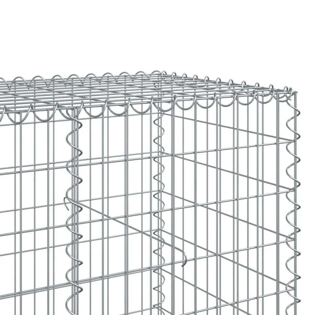 Gabion Basket with Cover 450x100x100 cm Garden Retaining Wall Landscaping