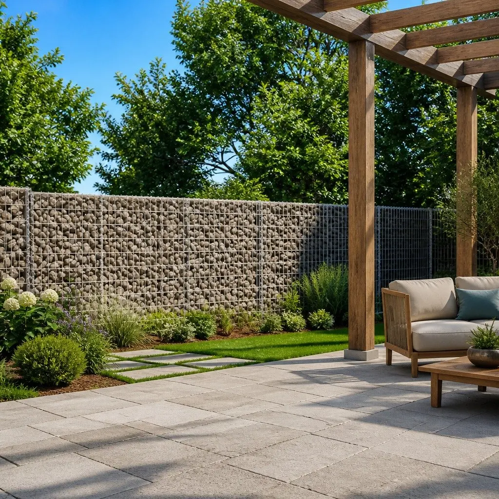 Gabion Basket with Cover Galvanised Iron Wire 650x100x100 cm Outdoor Garden Landscaping