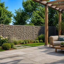 Friendly Gabion Basket with Cover for Easy Use 650x100x100 cm