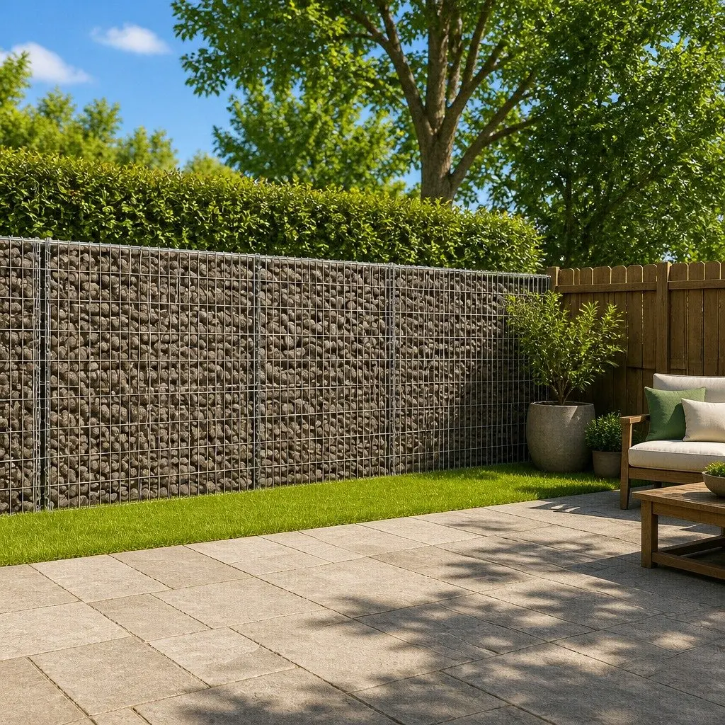 Gabion Basket with Cover Galvanised Iron Wire 750x100x100 cm