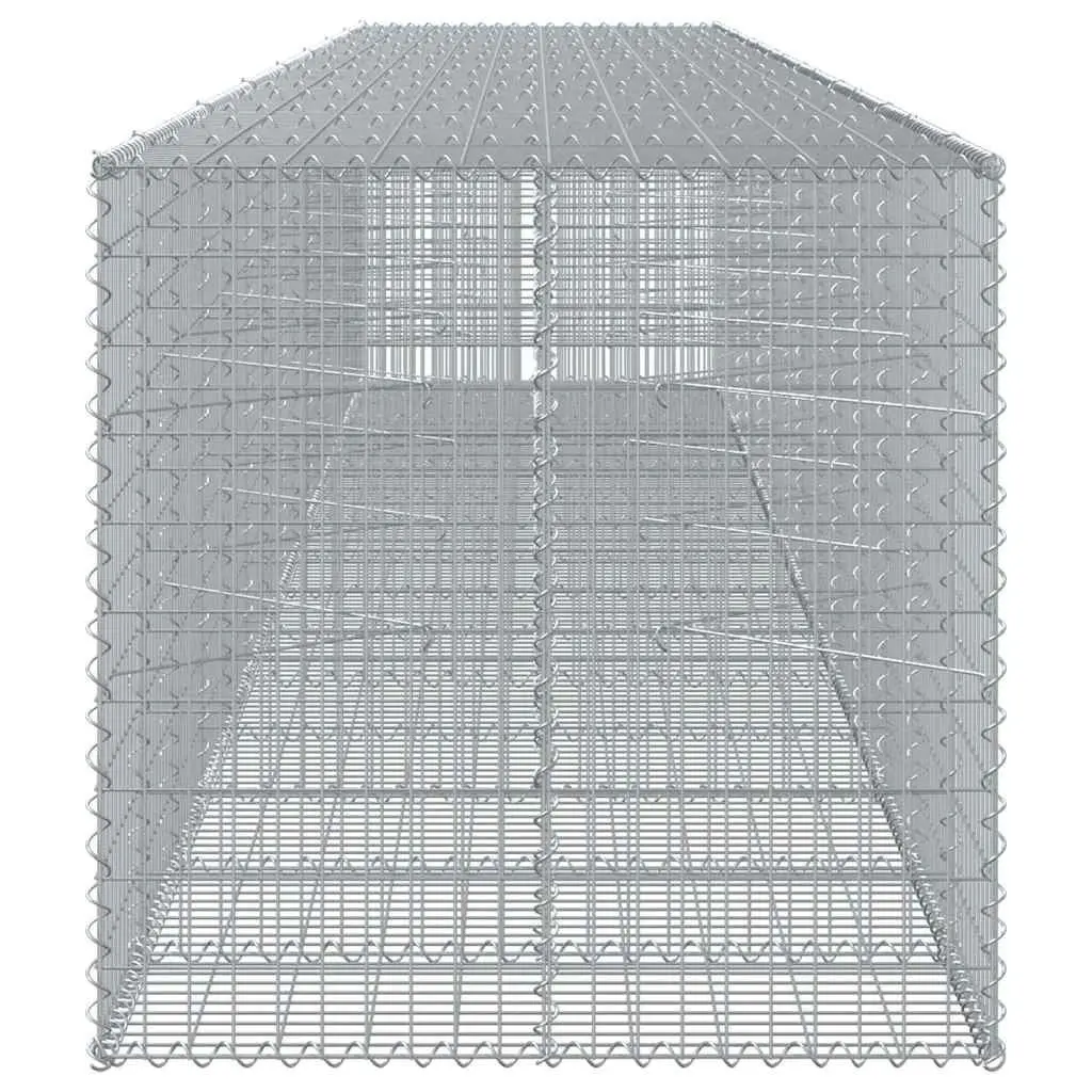 Gabion Basket with Cover Galvanised Iron Wire 750x100x100 cm