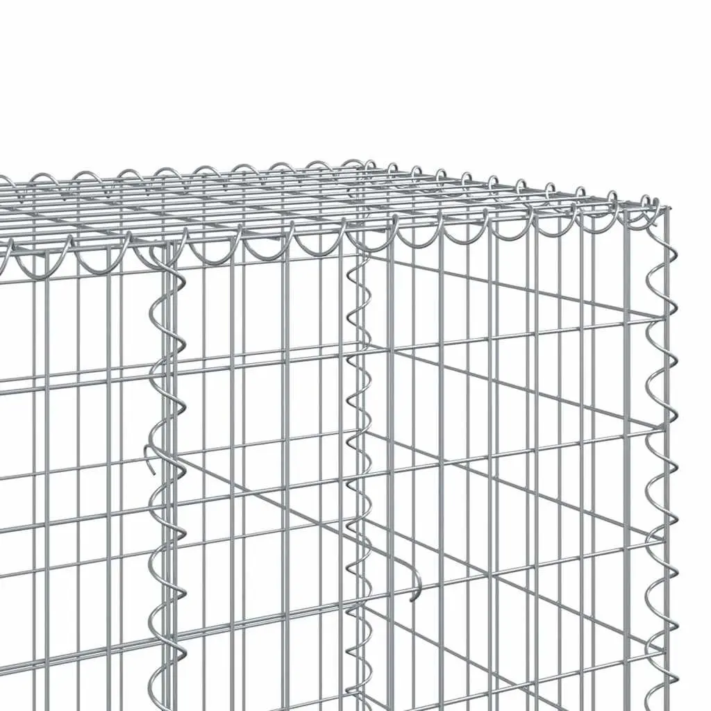 Gabion Basket with Cover Galvanised Iron Wire 750x100x100 cm