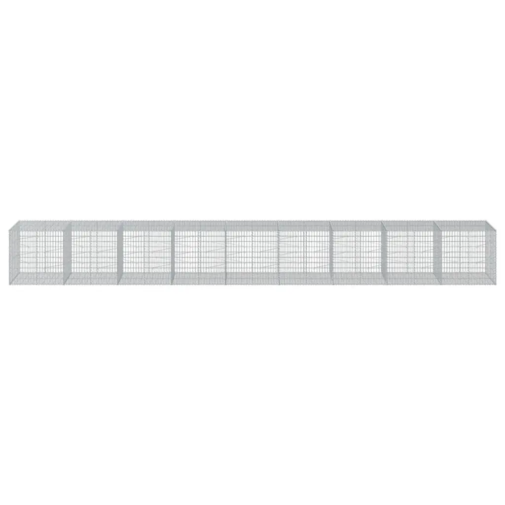 Gabion Basket Galvanised Iron Wire with Cover 900x100x100 cm