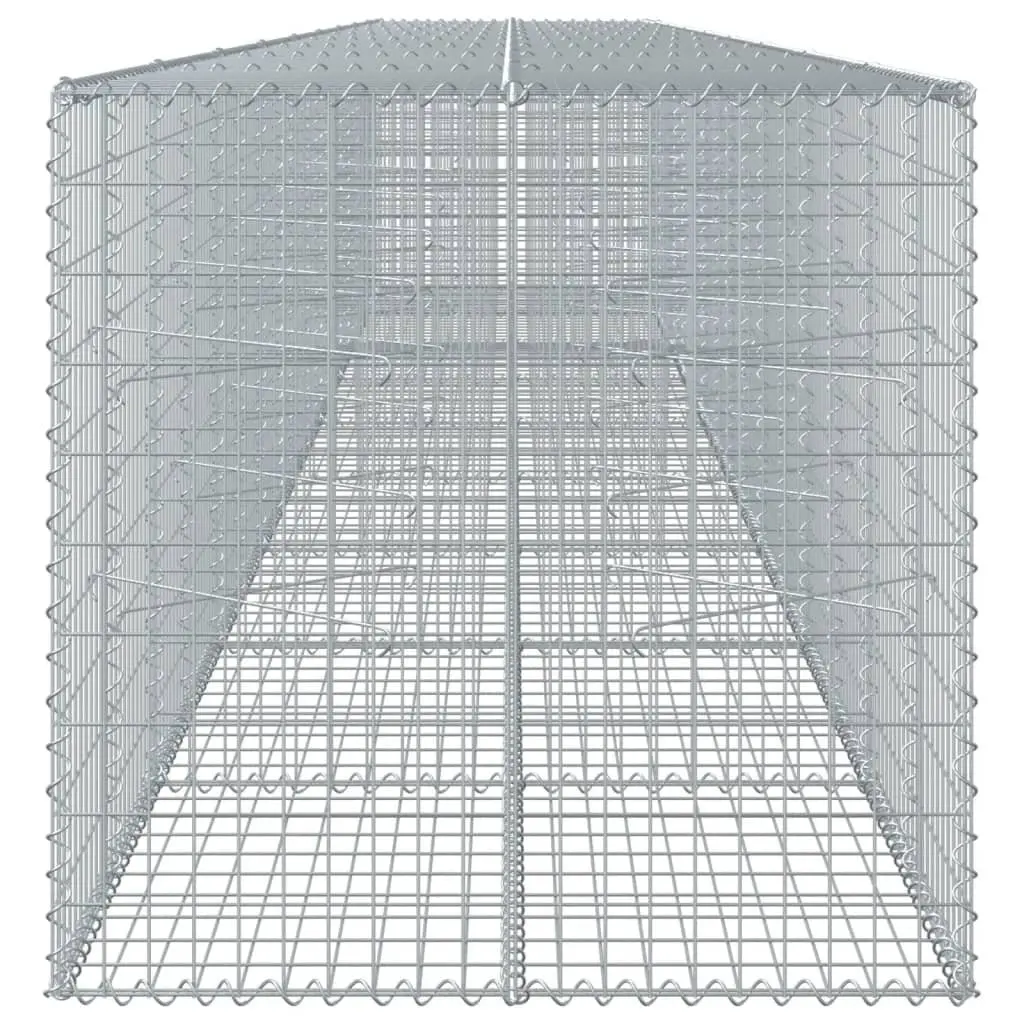 Gabion Basket Galvanised Iron Wire with Cover 900x100x100 cm