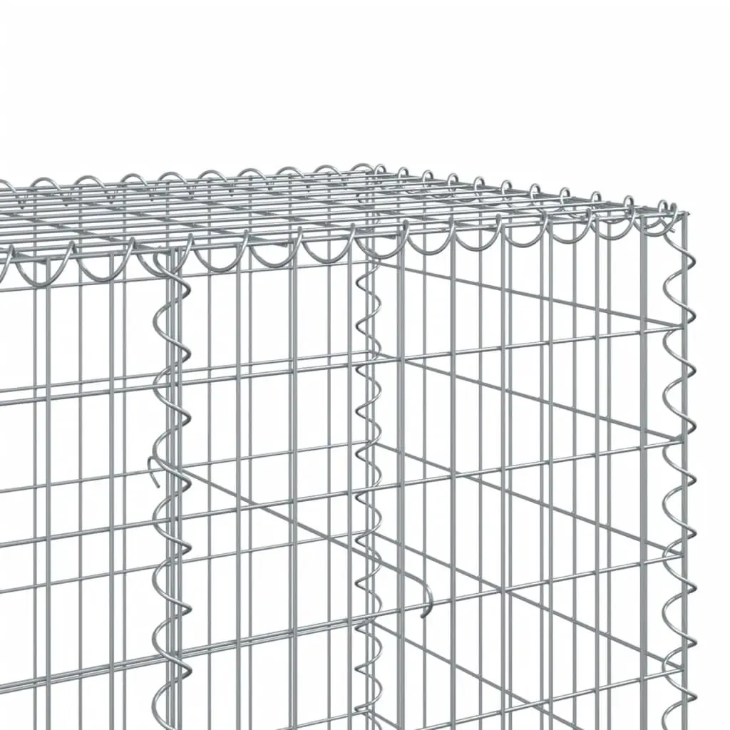 Gabion Basket Galvanised Iron Wire with Cover 900x100x100 cm