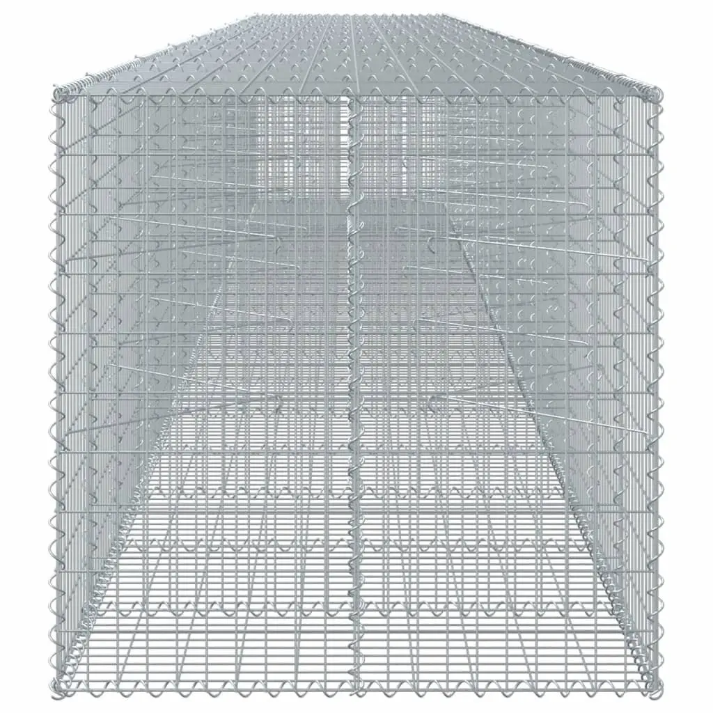 Gabion Basket with Cover Galvanised Iron Wire 950x100x100cm Garden Retaining