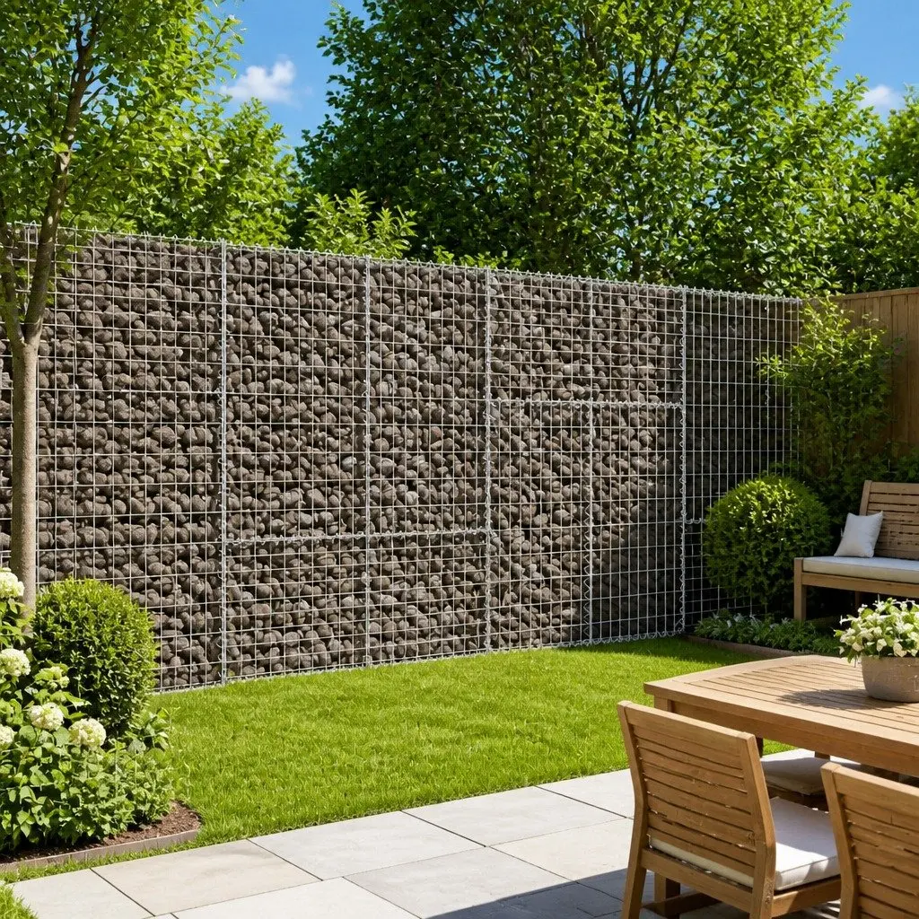 Gabion Basket 200x100x150 cm in Silver