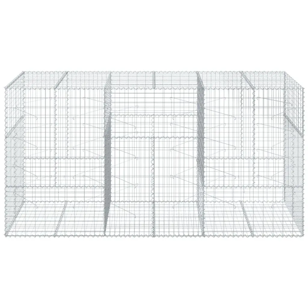 Gabion Basket Galvanised Iron Wire with Cover 300x100x150 cm Outdoor Garden