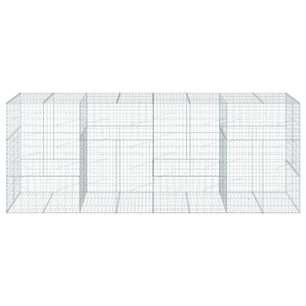 Gabion Basket with Cover 400x100x150cm Outdoor Garden Retaining Wall Wire Cage