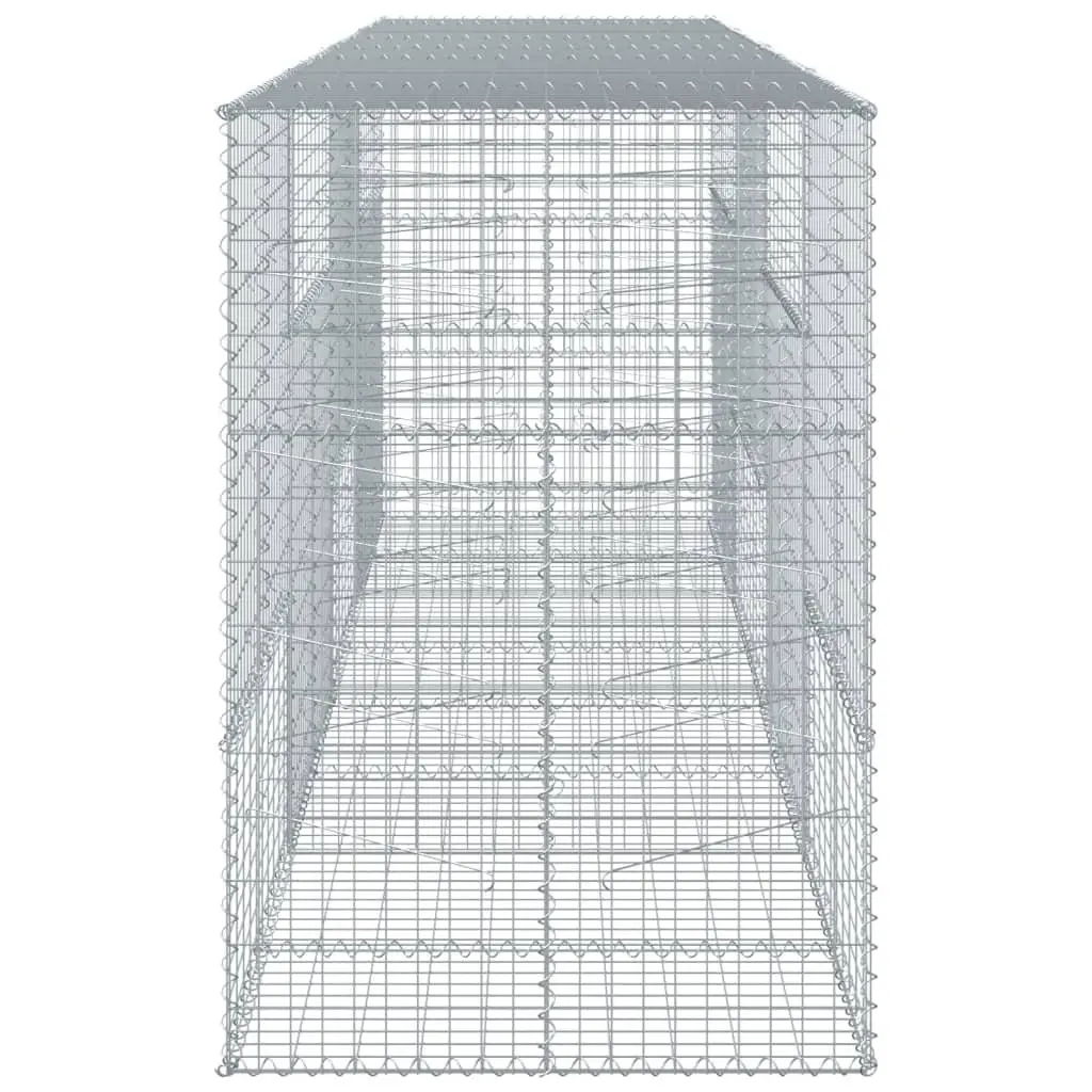Gabion Basket with Cover 400x100x150cm Outdoor Garden Retaining Wall Wire Cage