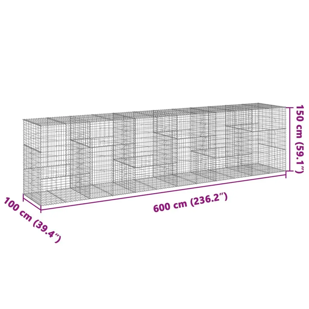 Gabion Basket 600x100x150 cm