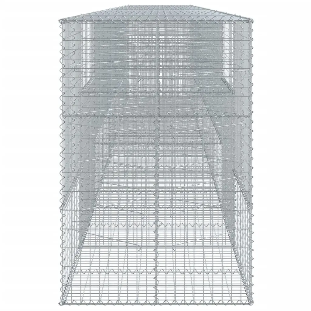 Gabion Basket Galvanised Iron with Cover 900x100x150 cm for Garden Landscaping