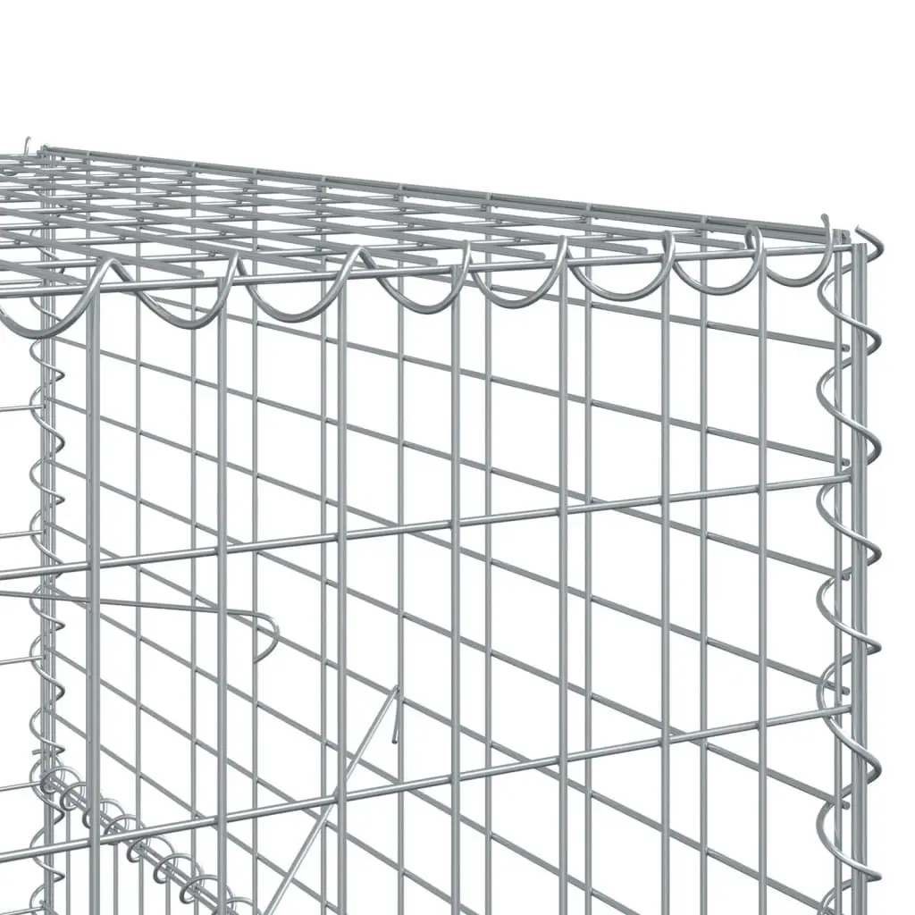 Gabion Basket Galvanised Iron with Cover 900x100x150 cm for Garden Landscaping