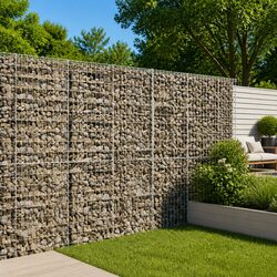 Gabion Basket with Cover 150x100x200cm Outdoor Garden Retaining Wall Decor