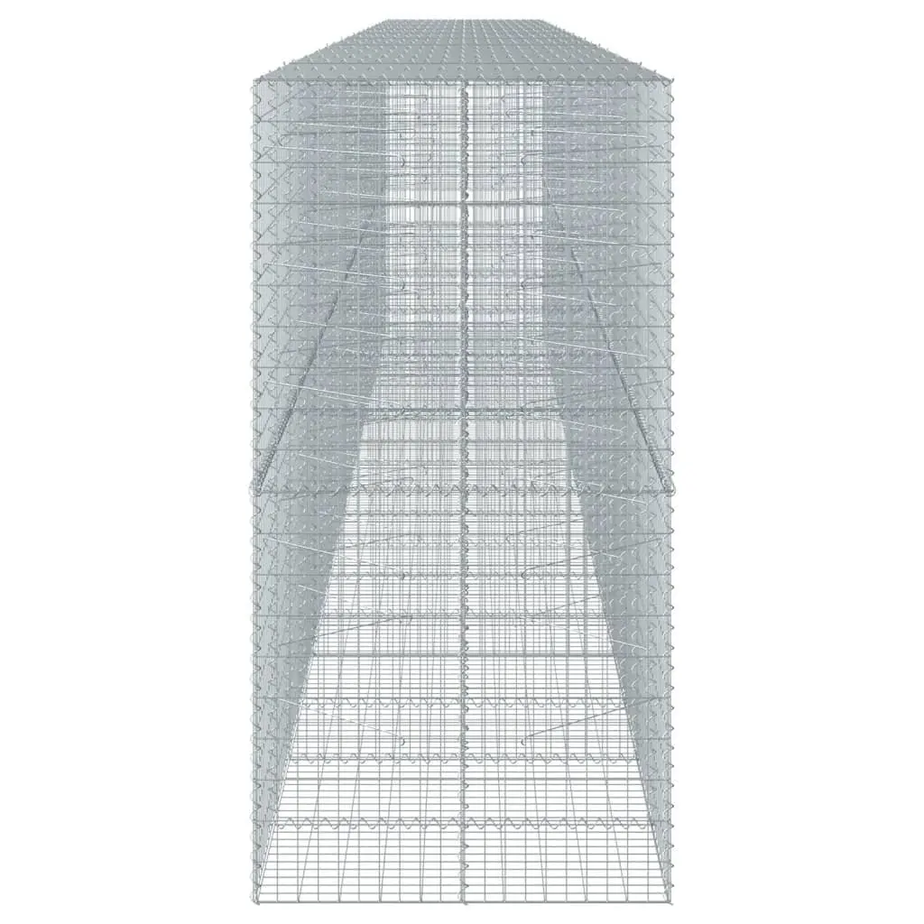 Gabion Basket Galvanised Iron Wire with Cover 900x100x200 cm Garden Retaining