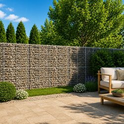 Gabion Basket with Cover 950x100x200 cm Silver Metal Wire Garden Planter Cage