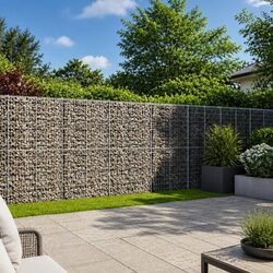 Gabion Basket with Cover 1000x100x200 cm Garden Retaining Wall Outdoor Decor