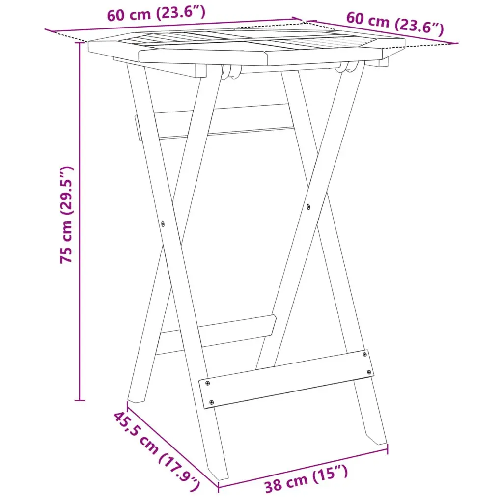 Acacia Folding Bistro Set