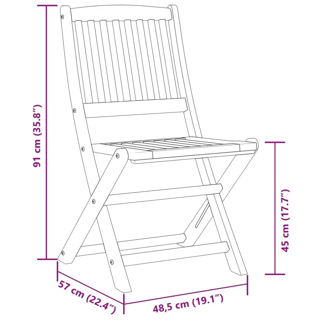 Acacia Folding Bistro Set