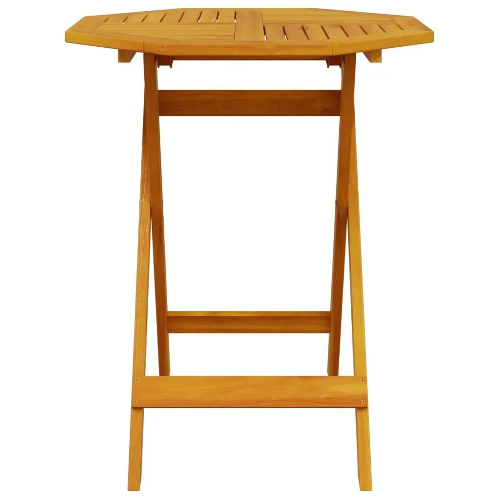 3 Piece Folding Bistro Set Solid Acacia Wood Outdoor Garden Patio Dining