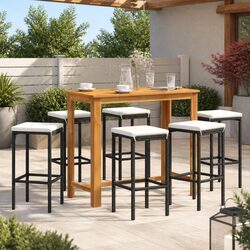 Friendly 7 Piece Outdoor Bar Set for Your Enjoyment