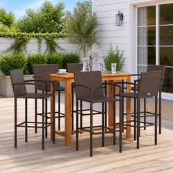 Your New Favorite 7 Piece Outdoor Bar Set Awaits