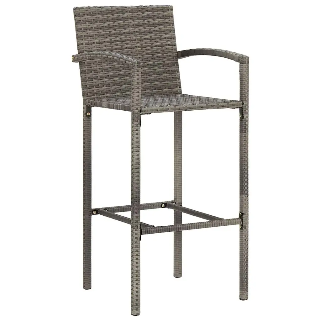 7 Piece Grey Outdoor Bar Set for Dining and Fun