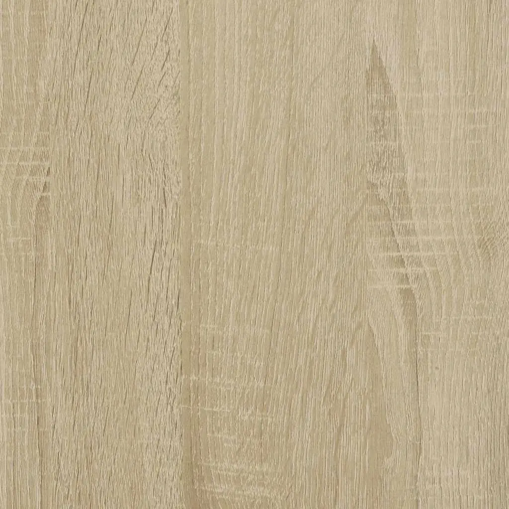 Bed Frame Sonoma Oak 150x200 cm Engineered Wood Slatted Base Storage