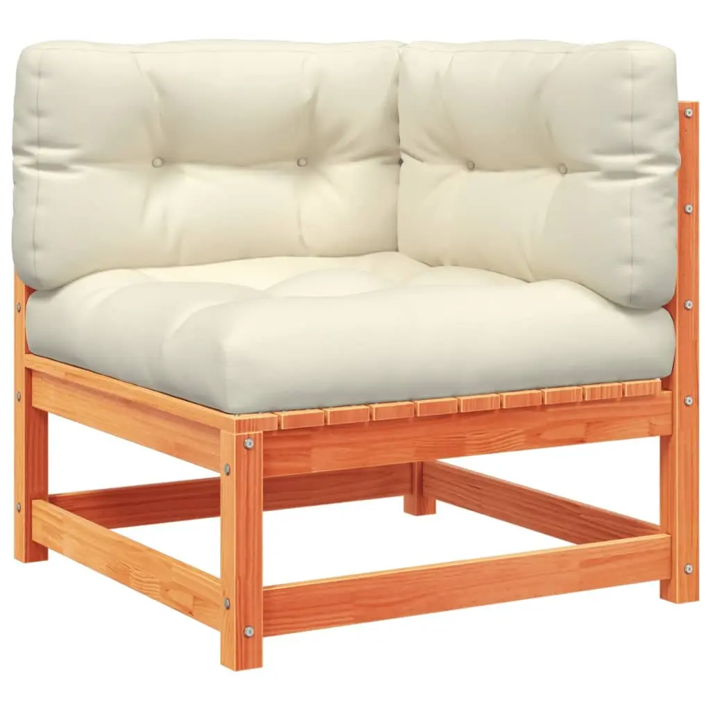 Outdoor Furniture Set Modular Brown Cushioned Garden Sofa 2 Piece