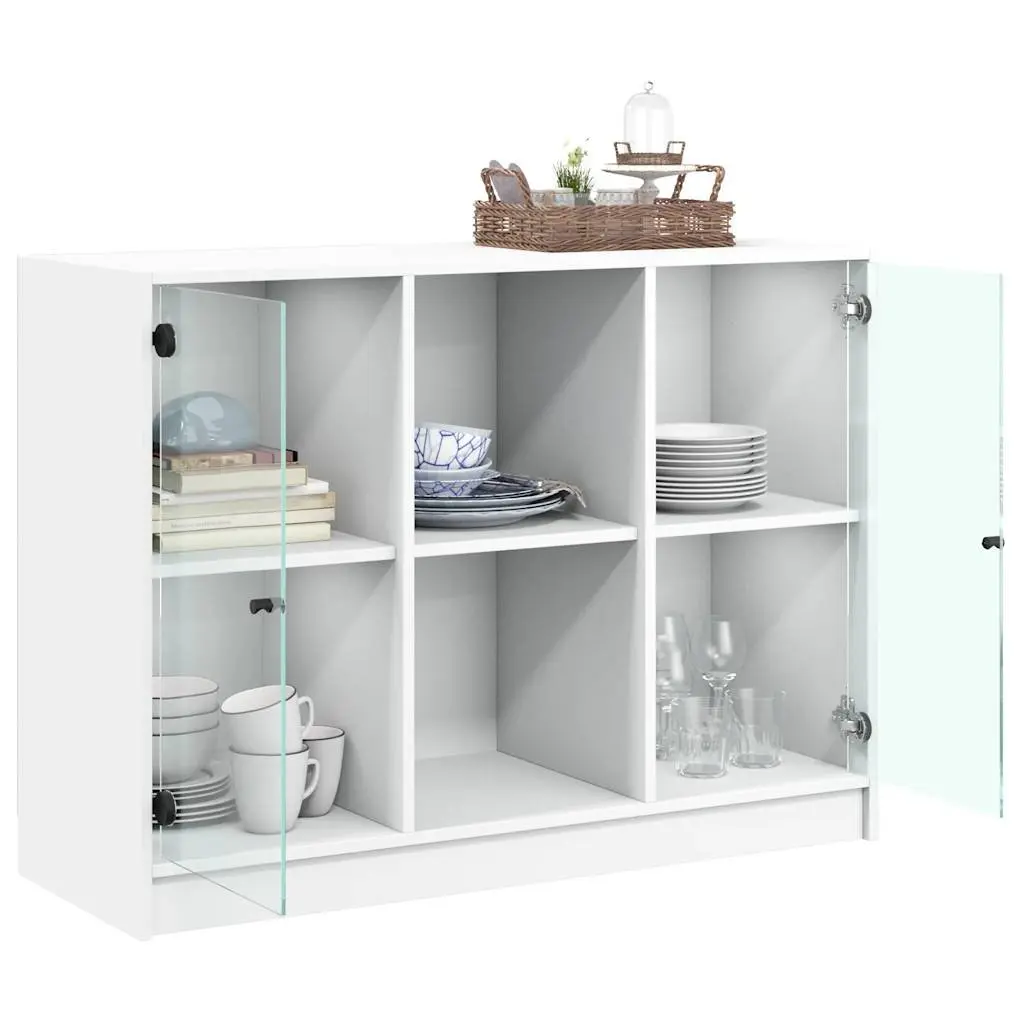 Sideboard White Engineered Wood 102x37x75.5 cm