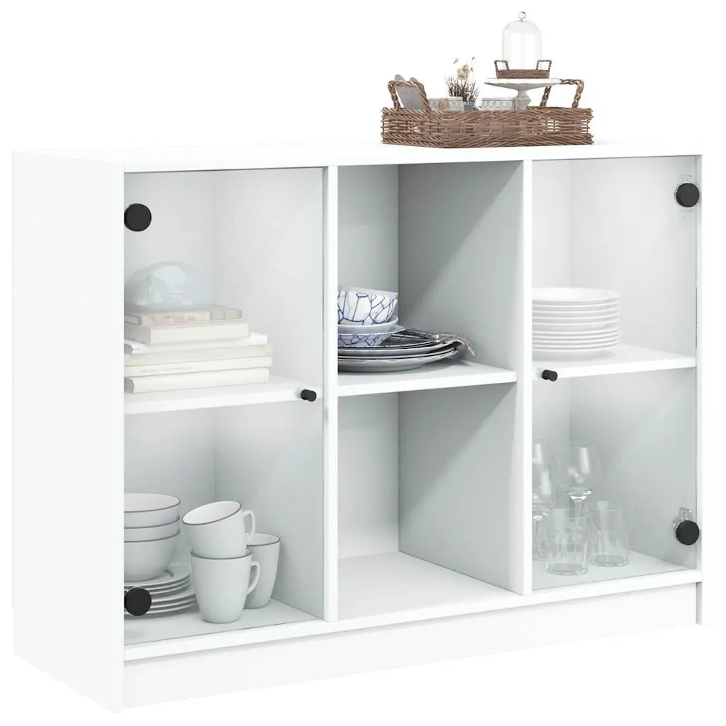 Sideboard White Engineered Wood 102x37x75.5 cm