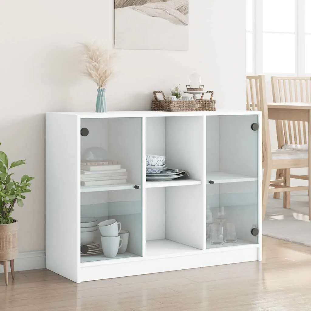Sideboard White Engineered Wood 102x37x75.5 cm