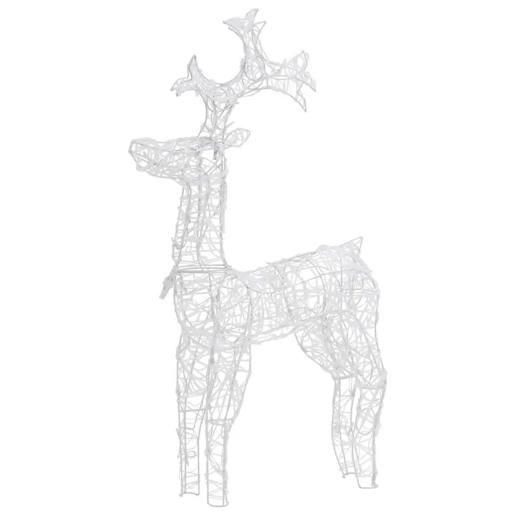 Standing Reindeer Christmas Decoration 90 LED Warm White Lights Acrylic Outdoor 60 x 16 x 100 cm