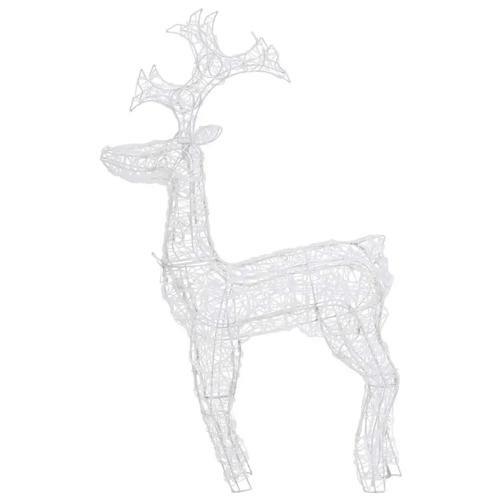 Standing Reindeer Christmas Decoration 90 LED Warm White Lights Acrylic Outdoor 60 x 16 x 100 cm
