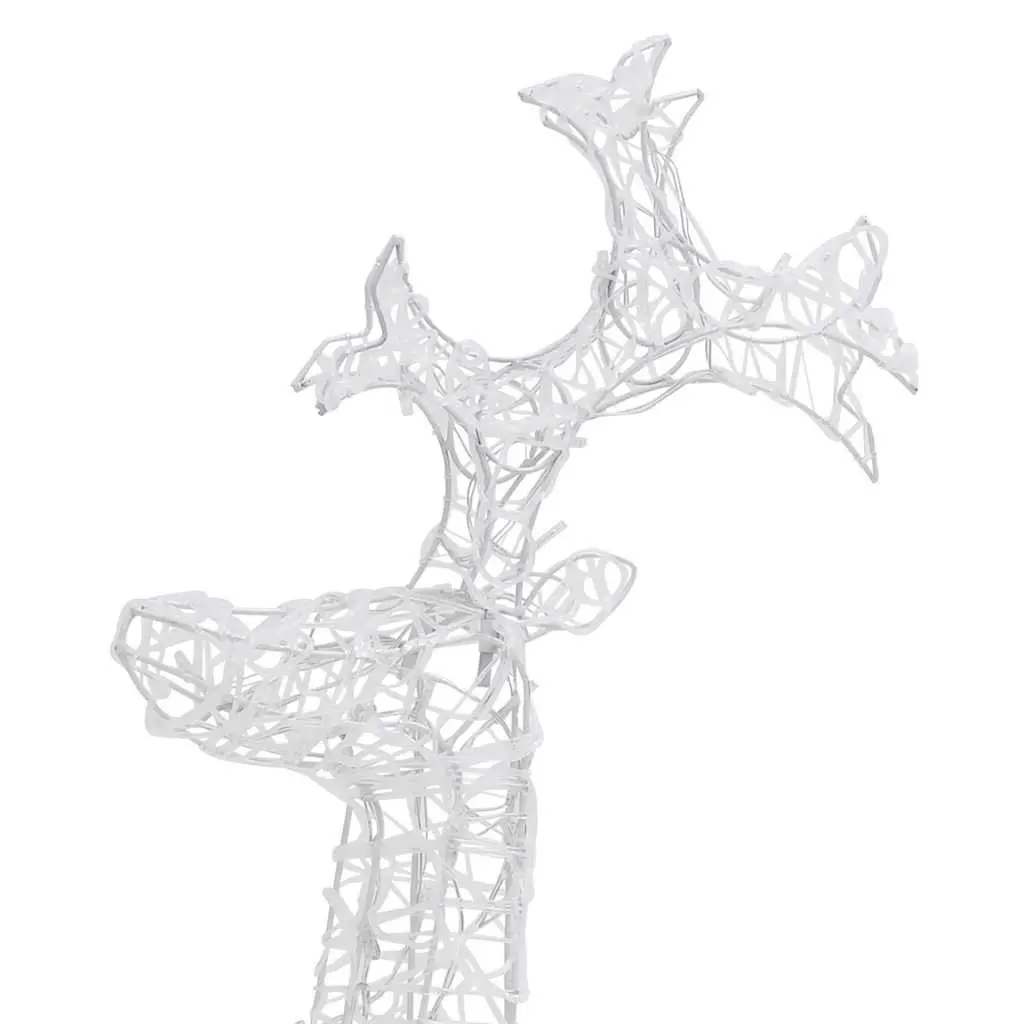 Standing Reindeer Christmas Decoration 90 LED Warm White Lights Acrylic Outdoor 60 x 16 x 100 cm