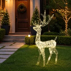 Your Festive Companion: 128cm LED Reindeer Decoration