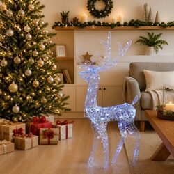 Celebrate the Season with a Blue Acrylic Reindeer