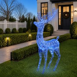 Create a Festive Ambiance with a Blue Acrylic Reindeer