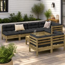 Welcome to Your Cozy Outdoor Retreat: 8 Piece Sofa Set
