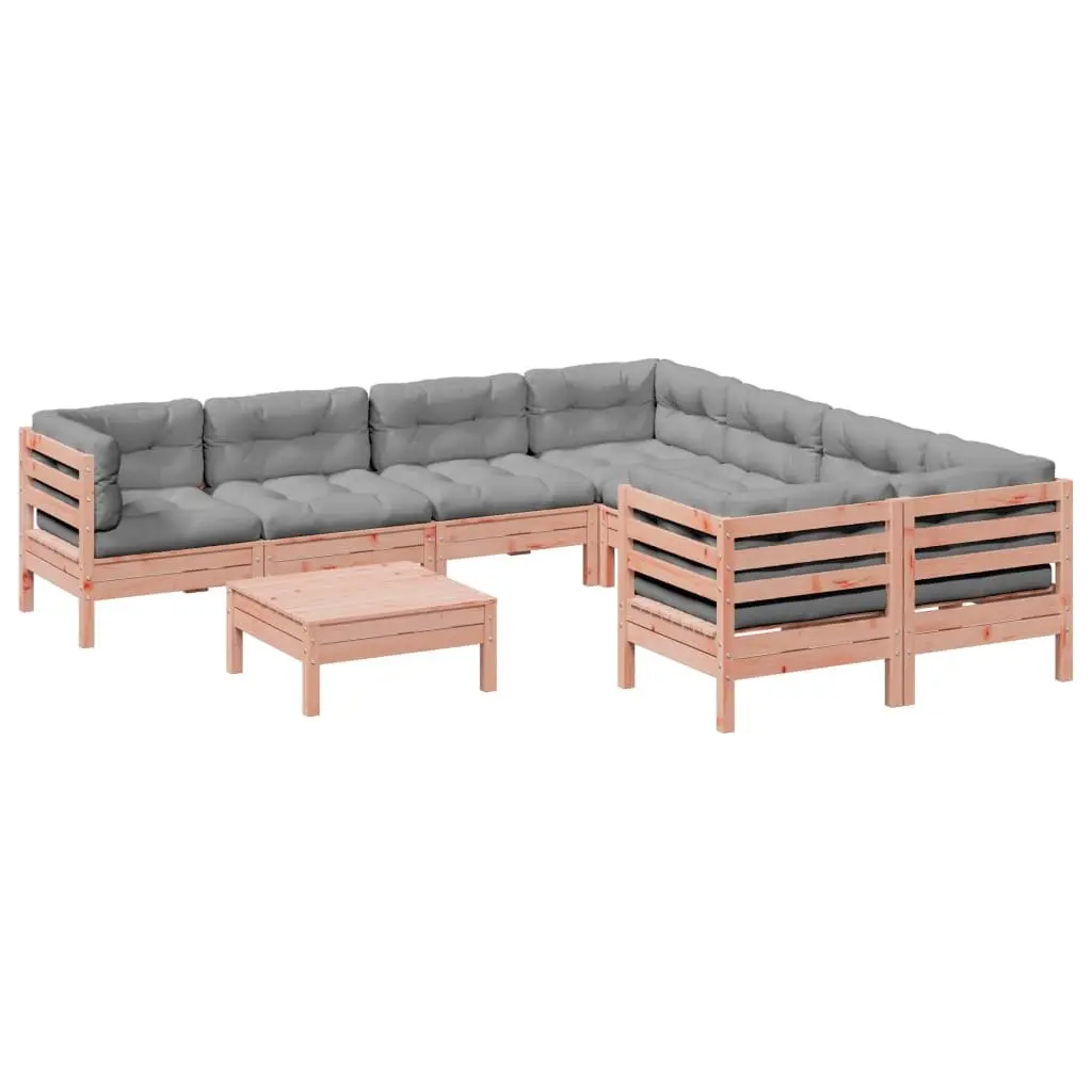 9 Piece Garden Sofa Set Outdoor Furniture Modular Patio Seating with Cushions