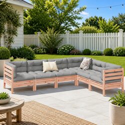 Friendly 6-Piece Modular Garden Sofa Set for You