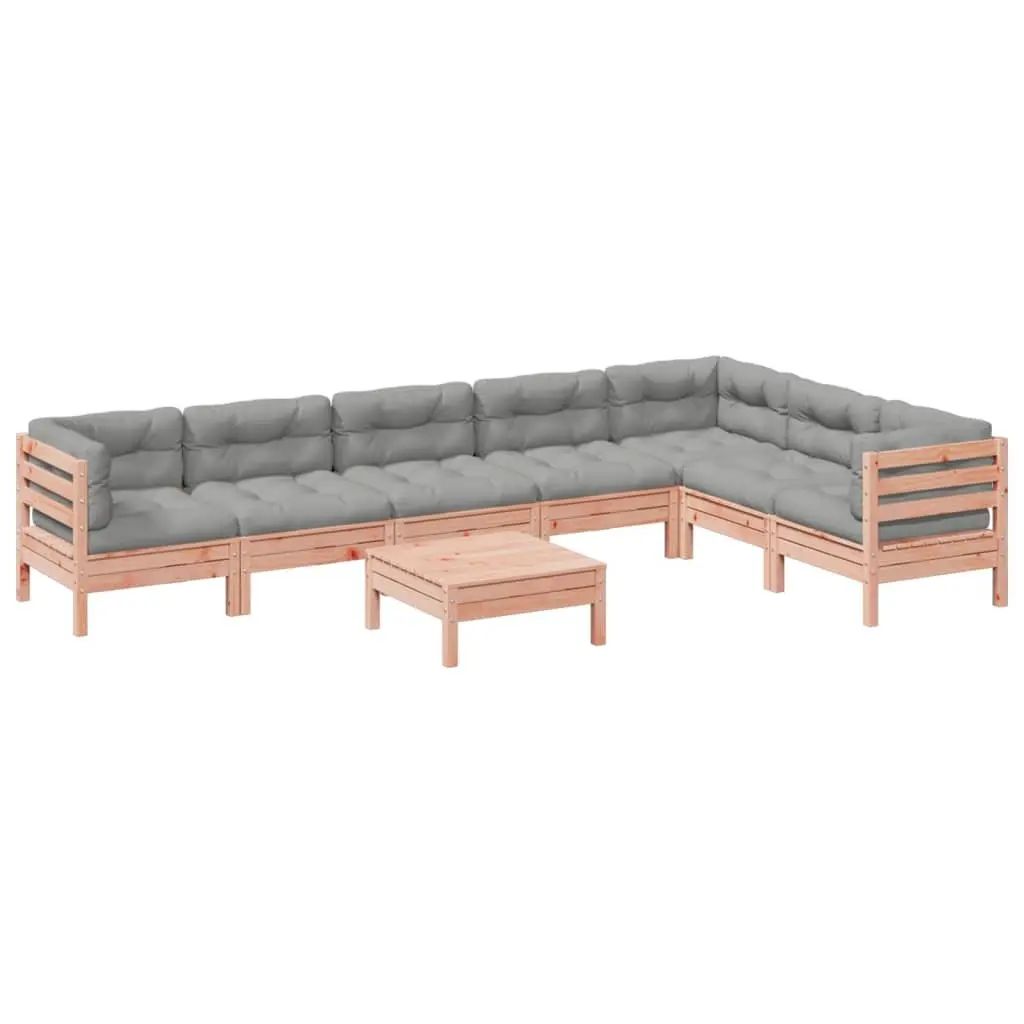 Garden Sofa Set 8 Piece Outdoor Furniture with Cushions Modular Patio Seating